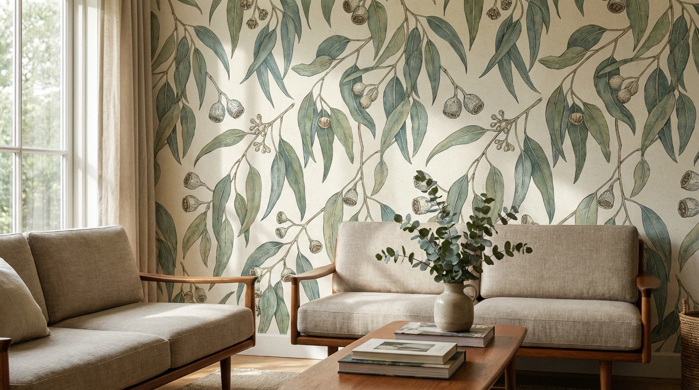 Eucalyptus print in interior design