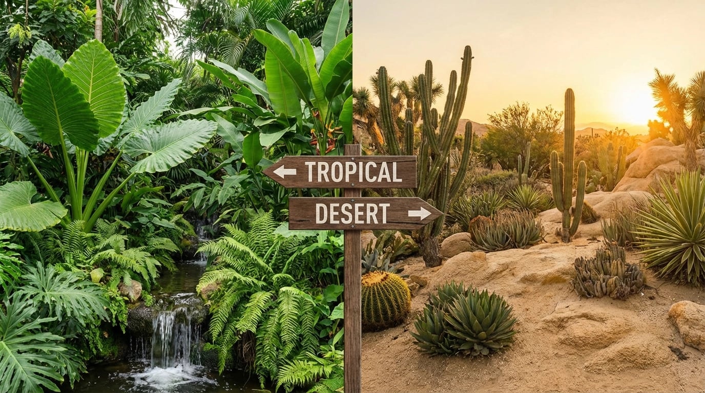 How to Grow Tropical vs Desert Plants